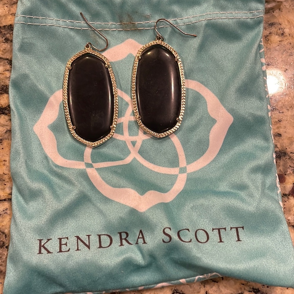 Kendra Scott Danielle Earrings Black with Gold